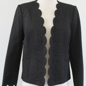 Banana Republic Black Scalloped Blazer